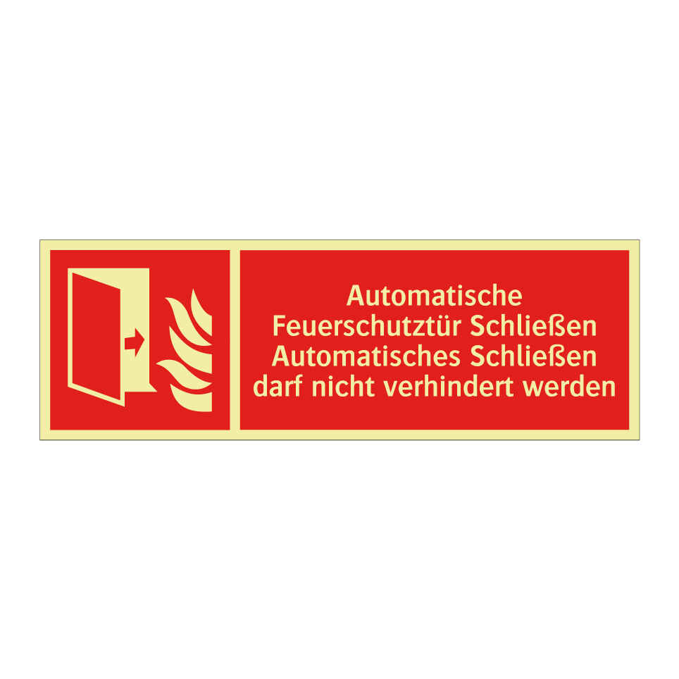 Automatische Feuerschutztür Schließen Automatisches Schließen darf nicht verhindert werden