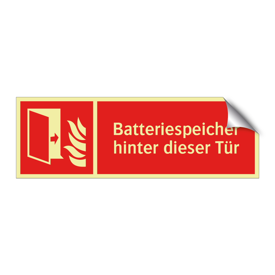 Batteriespeicher hinter dieser Tür