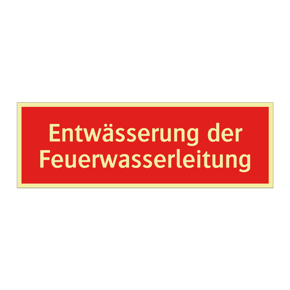 Entwässerung der Feuerwasserleitung