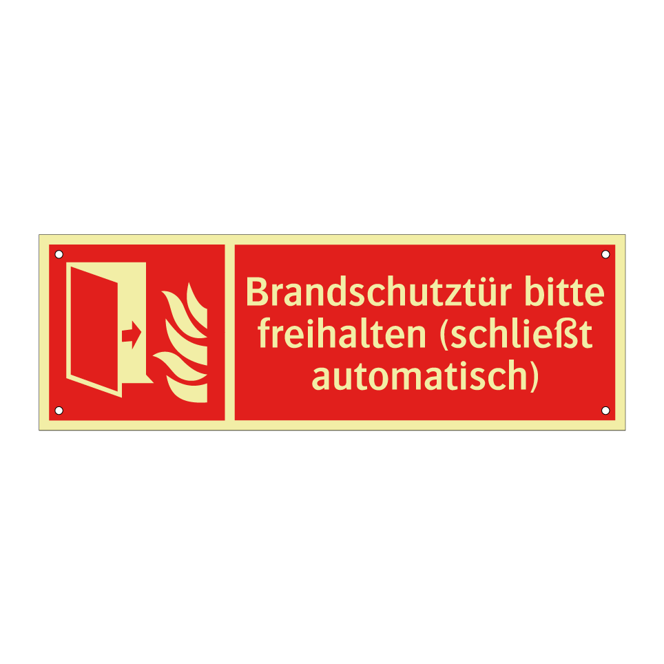 Brandschutztür bitte freihalten (schließt automatisch)