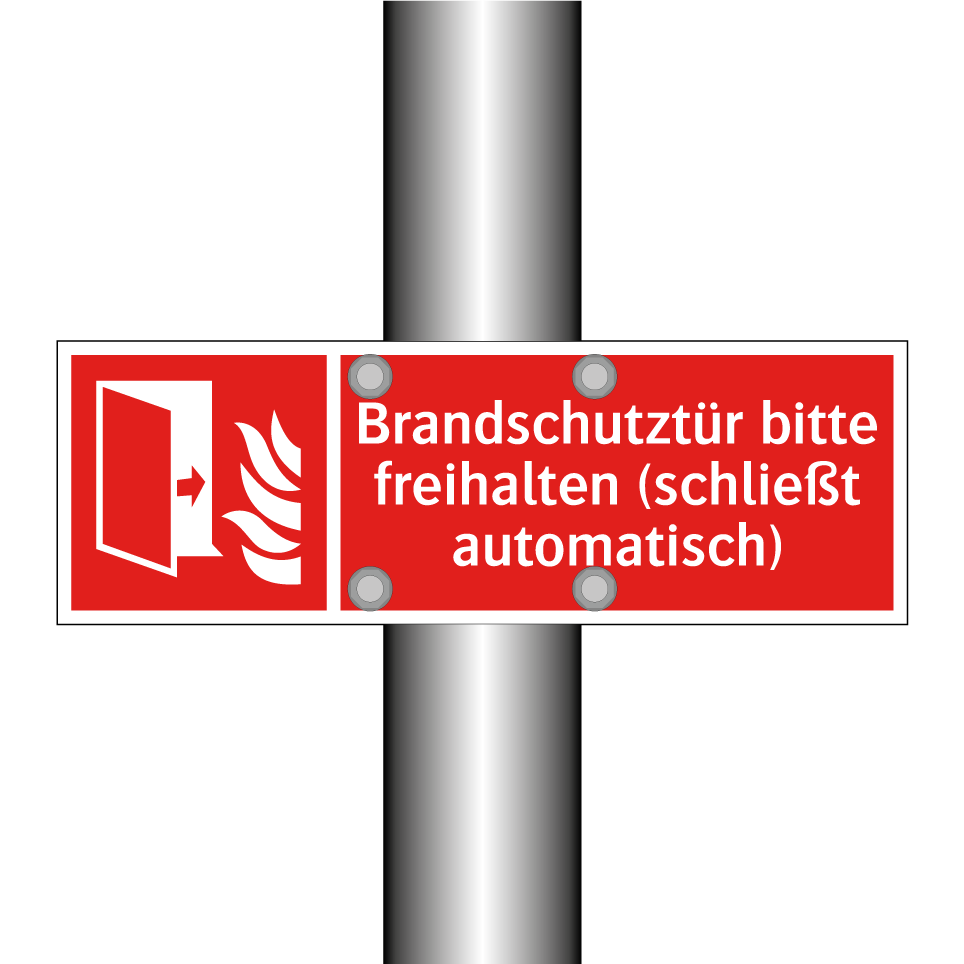 Brandschutztür bitte freihalten (schließt automatisch)