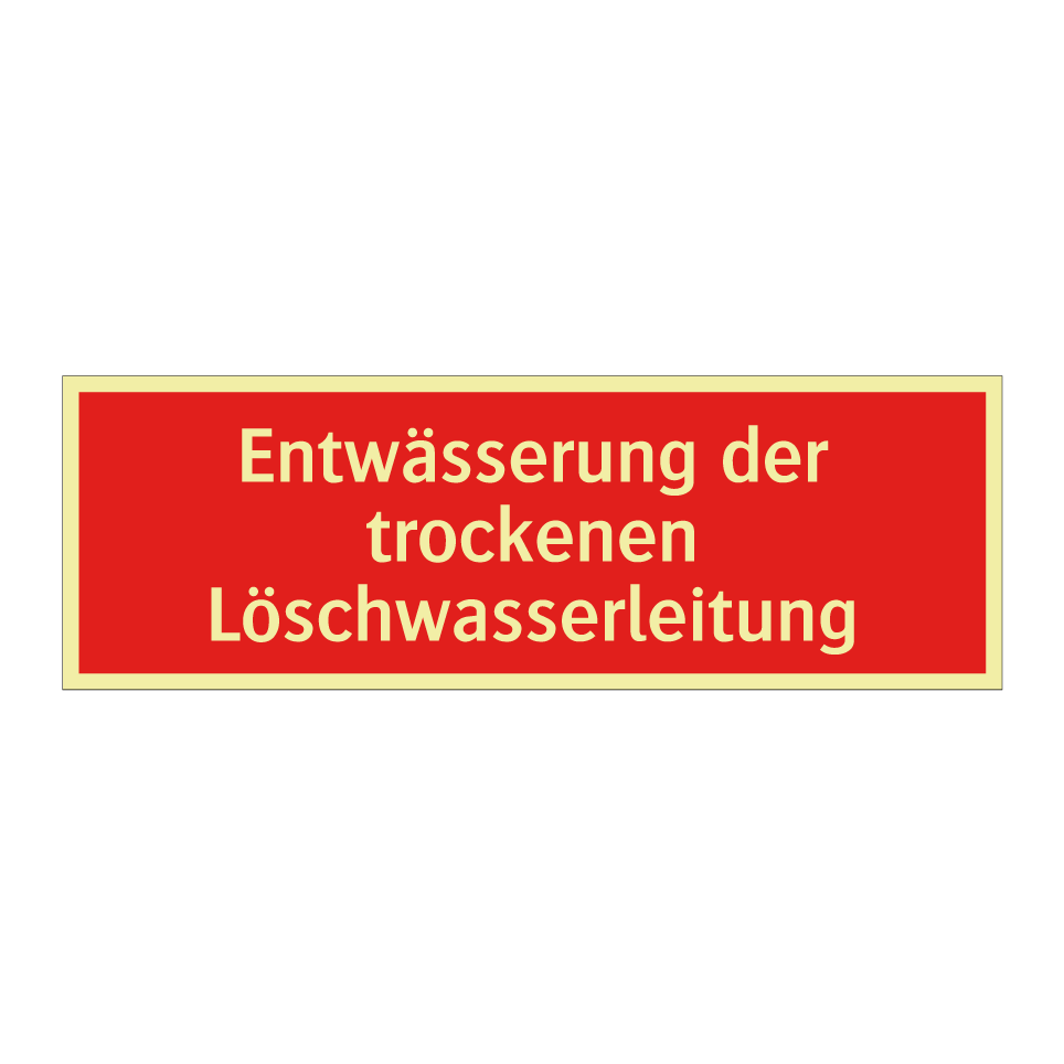 Entwässerung der trockenen Löschwasserleitung
