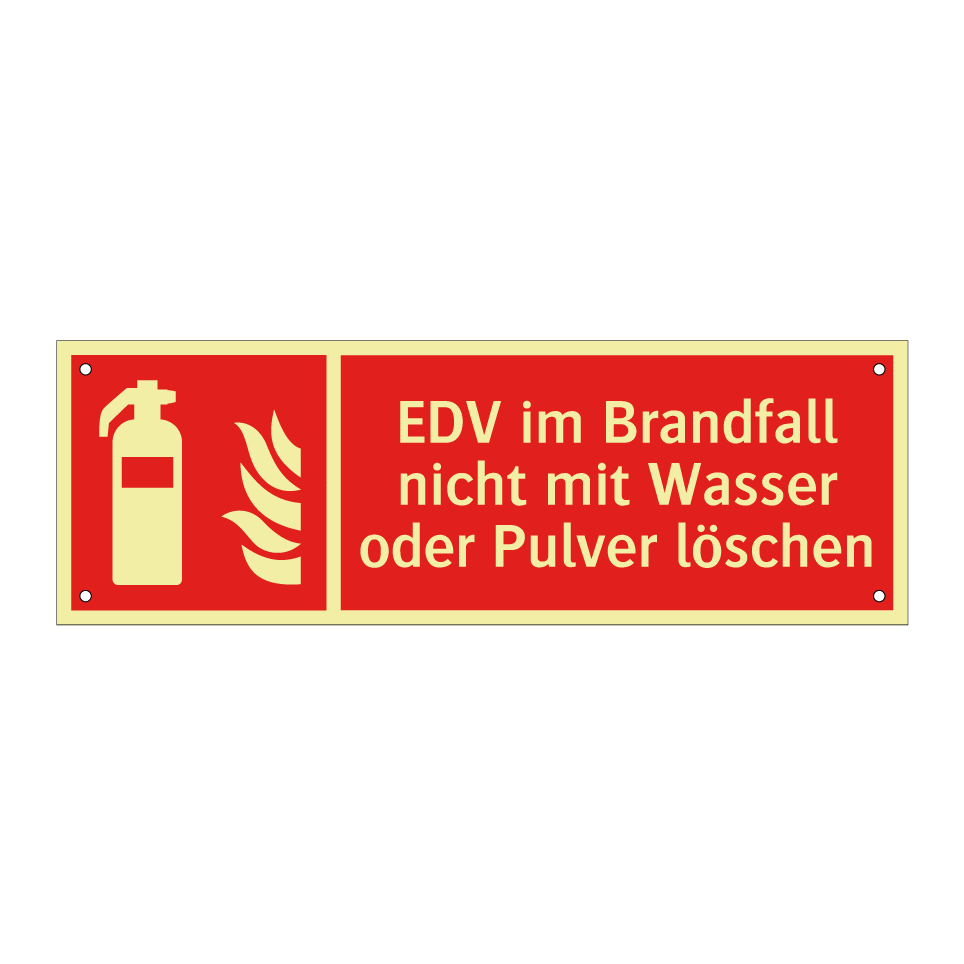 EDV im Brandfall nicht mit Wasser oder Pulver löschen