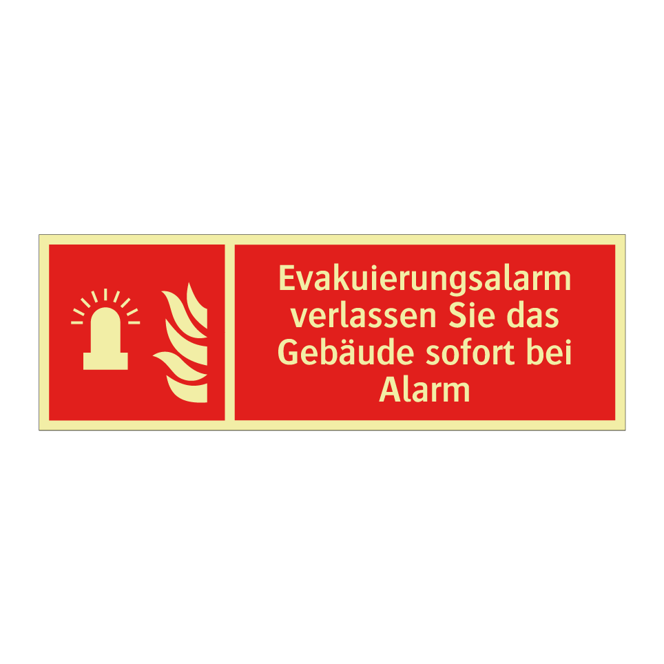 Evakuierungsalarm verlassen Sie das Gebäude sofort bei Alarm