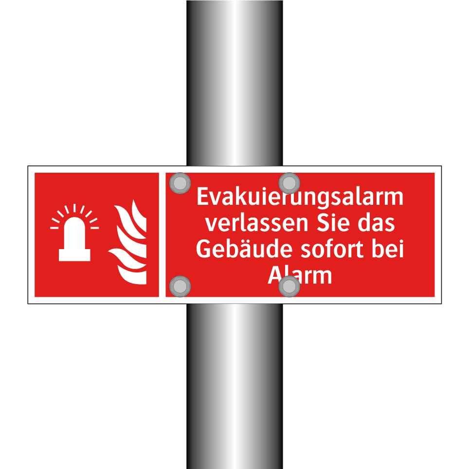 Evakuierungsalarm verlassen Sie das Gebäude sofort bei Alarm