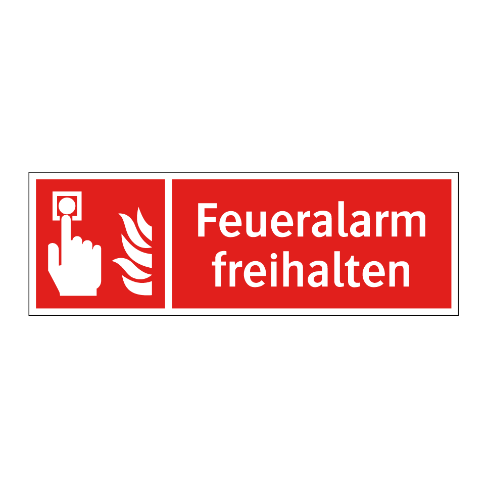 Feueralarm freihalten