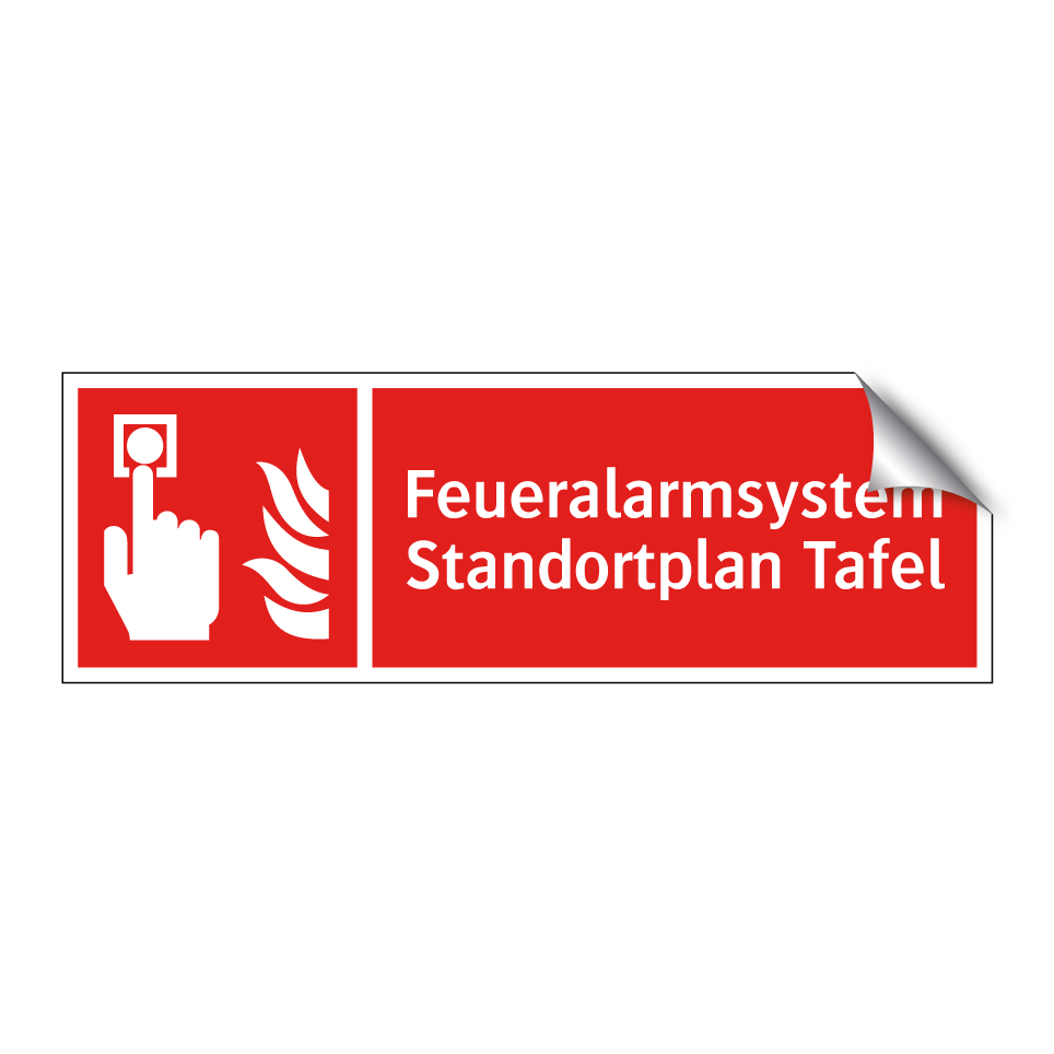 Feueralarmsystem Standortplan Tafel