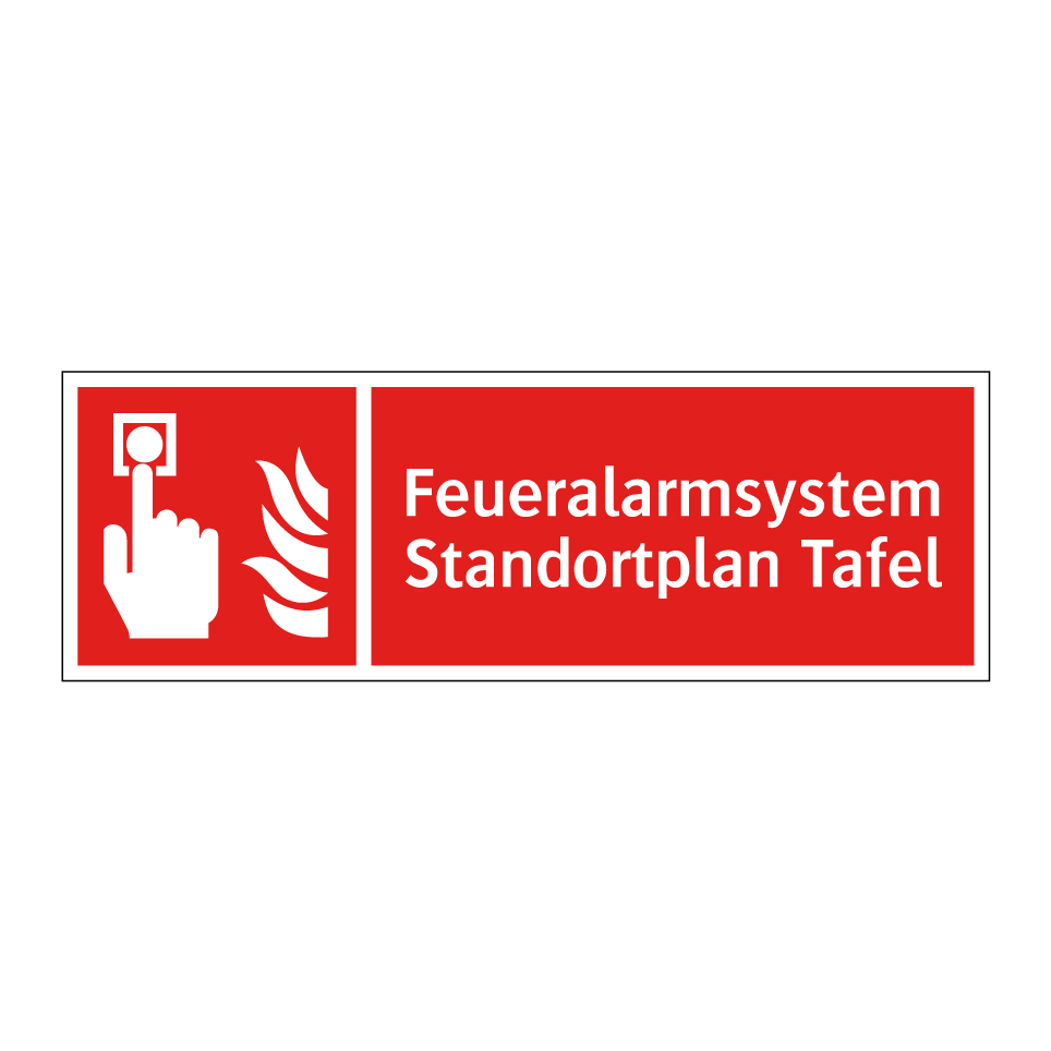 Feueralarmsystem Standortplan Tafel