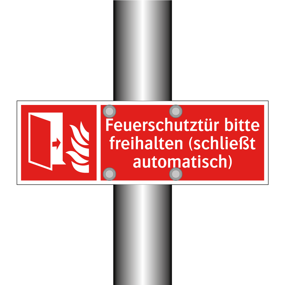 Feuerschutztür bitte freihalten (schließt automatisch)