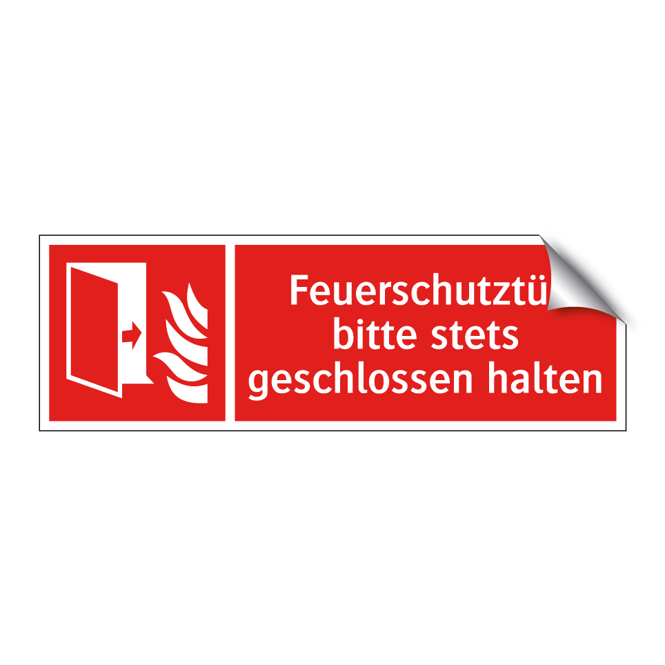 Feuerschutztür bitte stets geschlossen halten