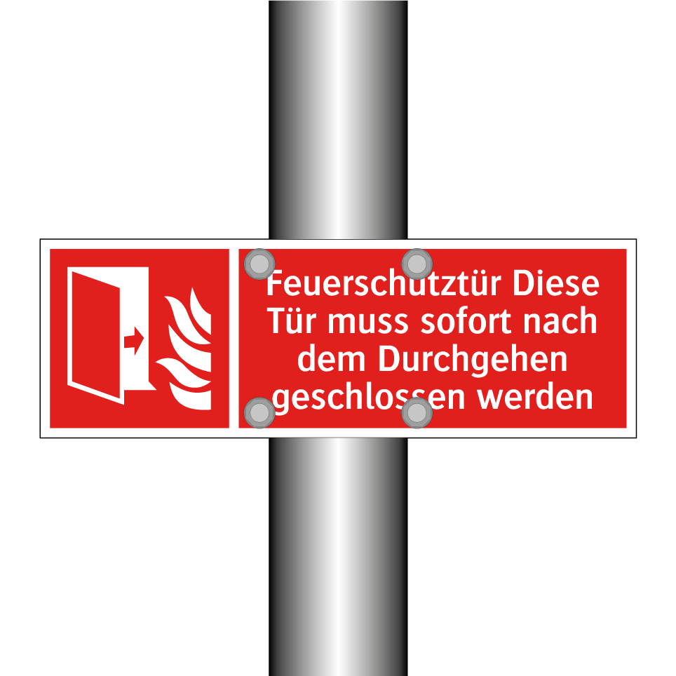 Feuerschutztür Diese Tür muss sofort nach dem Durchgehen geschlossen werden
