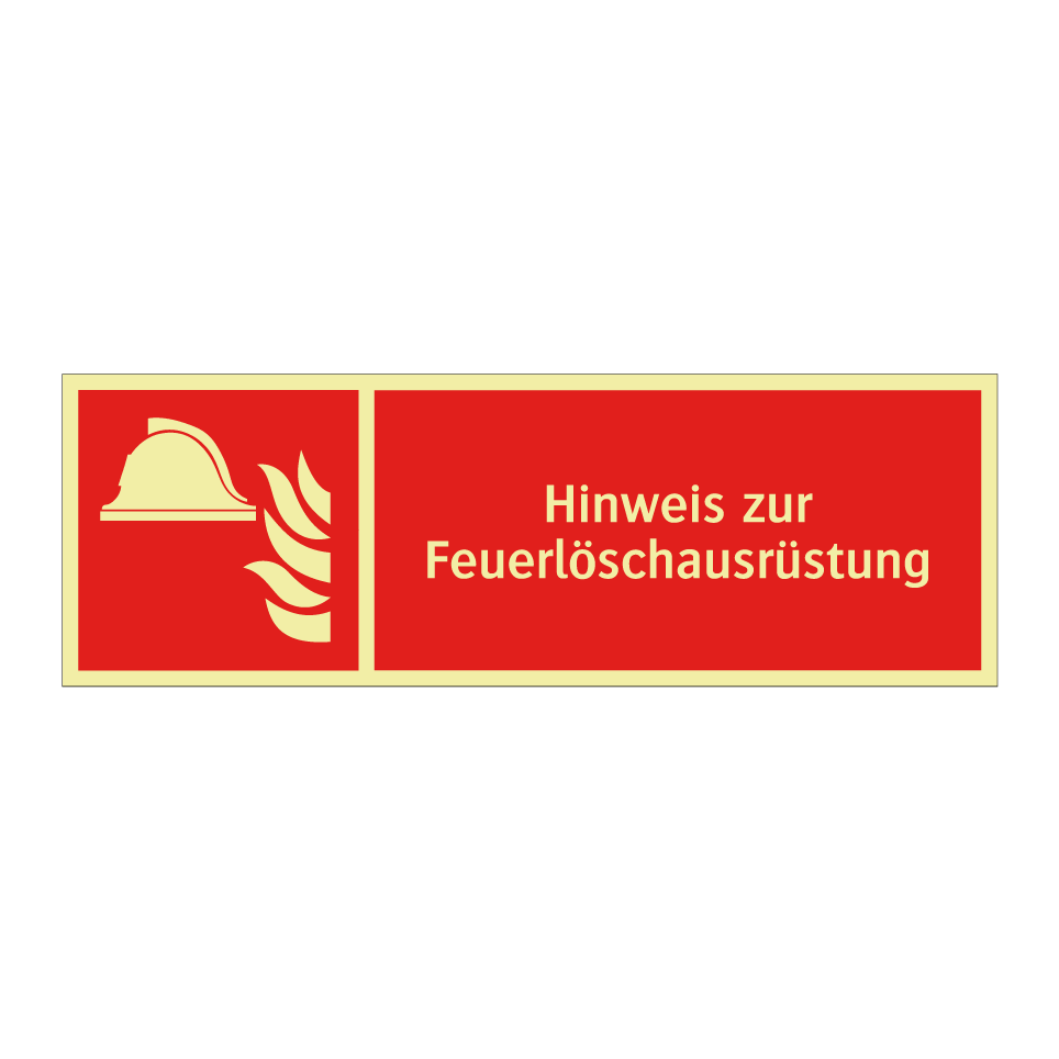 Hinweis zur Feuerlöschausrüstung