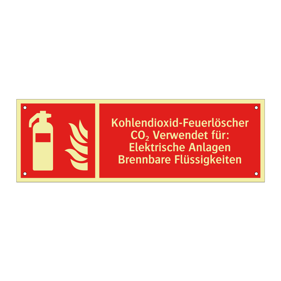 Kohlendioxid-Feuerlöscher CO₂ Verwendet für: Elektrische Anlagen Brennbare Flüssigkeiten