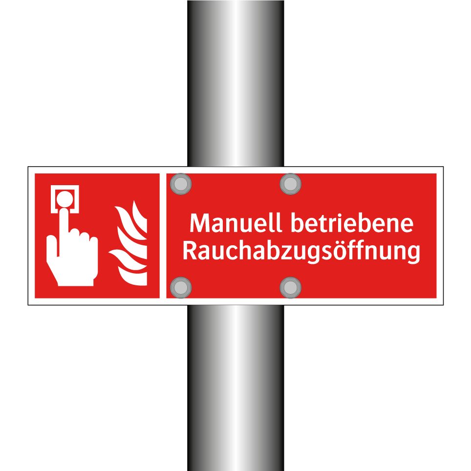 Manuell betriebene Rauchabzugsöffnung