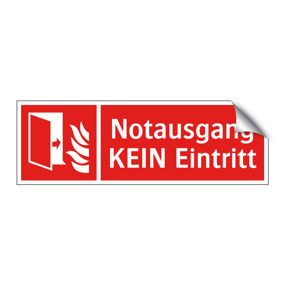 Notausgang KEIN Eintritt