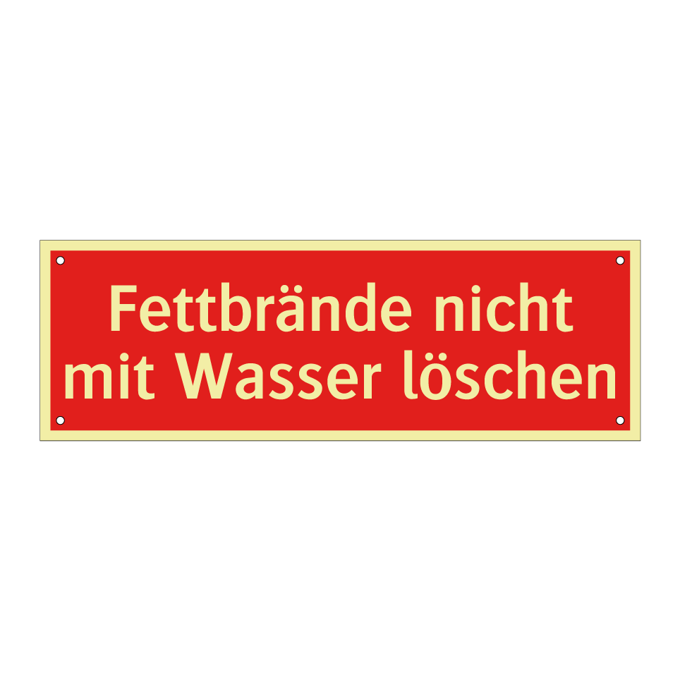 Fettbrände nicht mit Wasser löschen