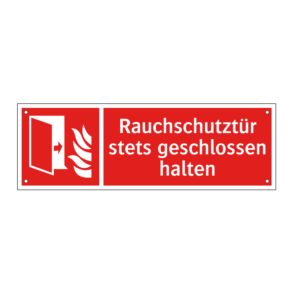 Rauchschutztür stets geschlossen halten
