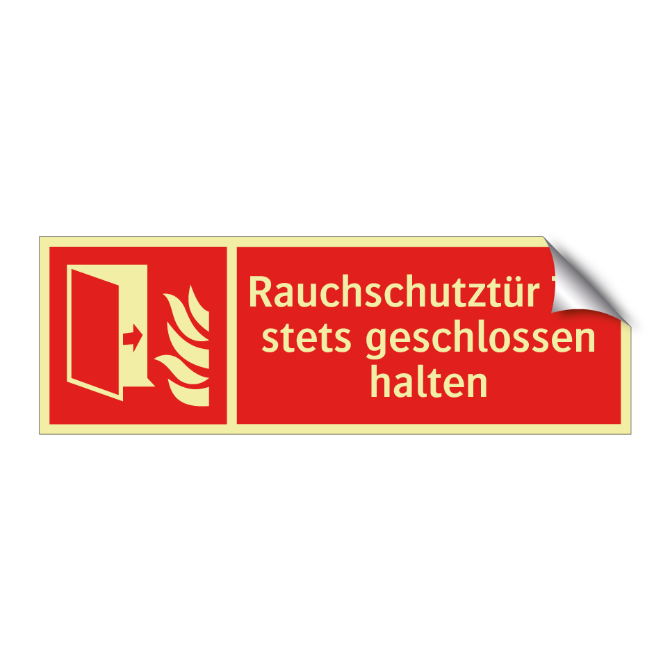 Rauchschutztür Tür stets geschlossen halten