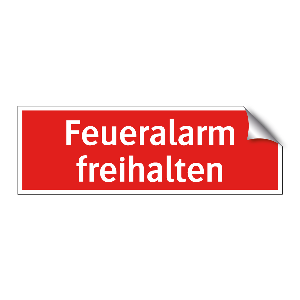 Feueralarm freihalten