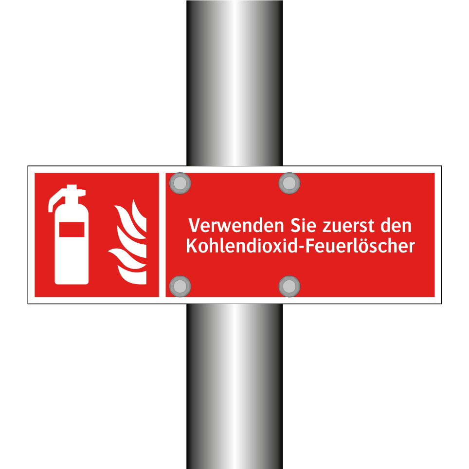 Verwenden Sie zuerst den Kohlendioxid-Feuerlöscher
