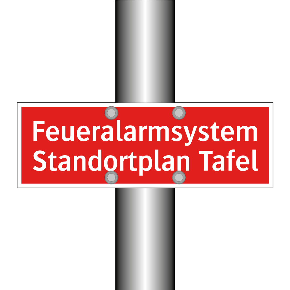 Feueralarmsystem Standortplan Tafel