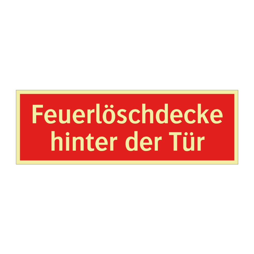 Feuerlöschdecke hinter der Tür
