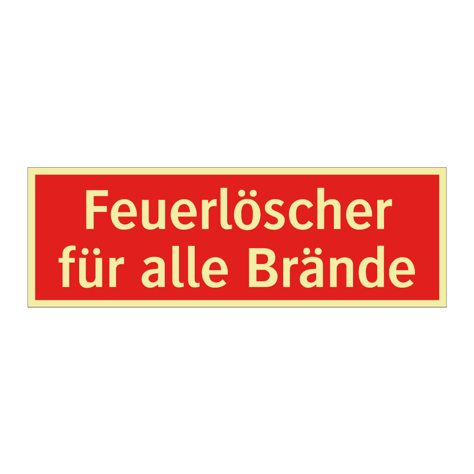 Feuerlöscher für alle Brände