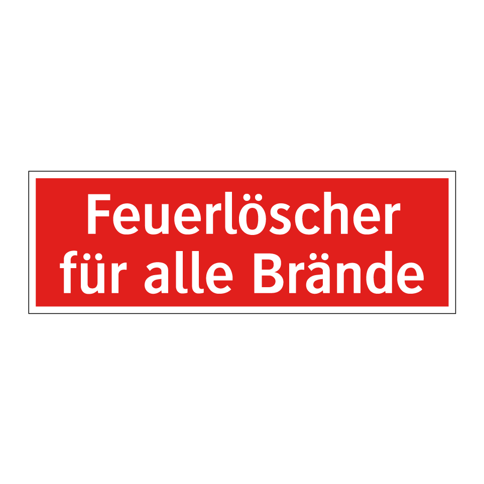 Feuerlöscher für alle Brände