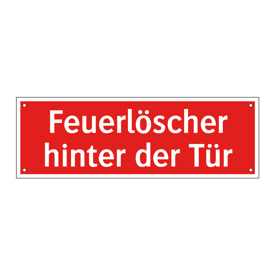 Feuerlöscher hinter der Tür