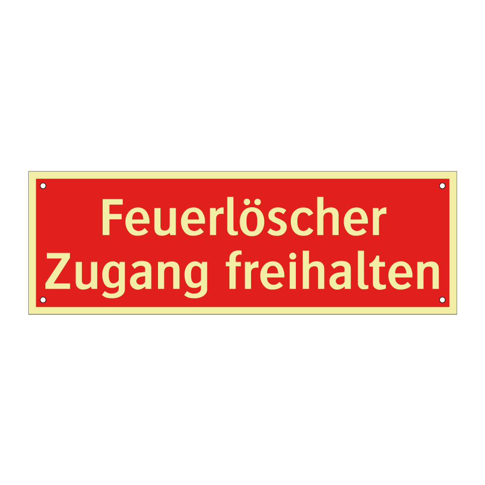 Feuerlöscher Zugang freihalten