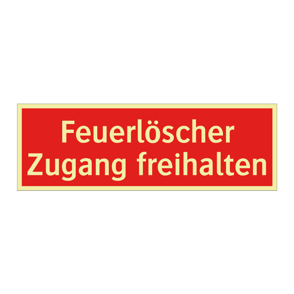 Feuerlöscher Zugang freihalten