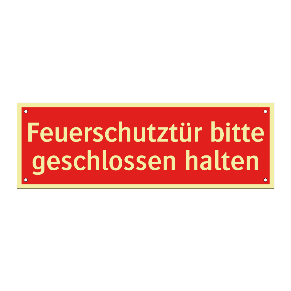 Feuerschutztür bitte geschlossen halten