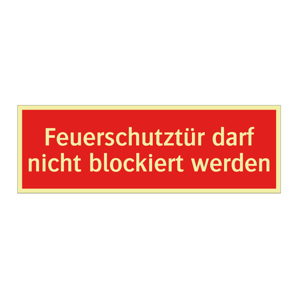 Feuerschutztür darf nicht blockiert werden