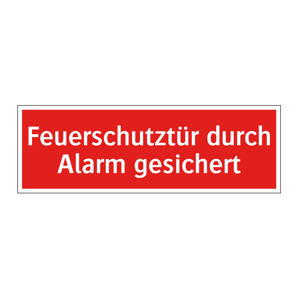 Feuerschutztür durch Alarm gesichert