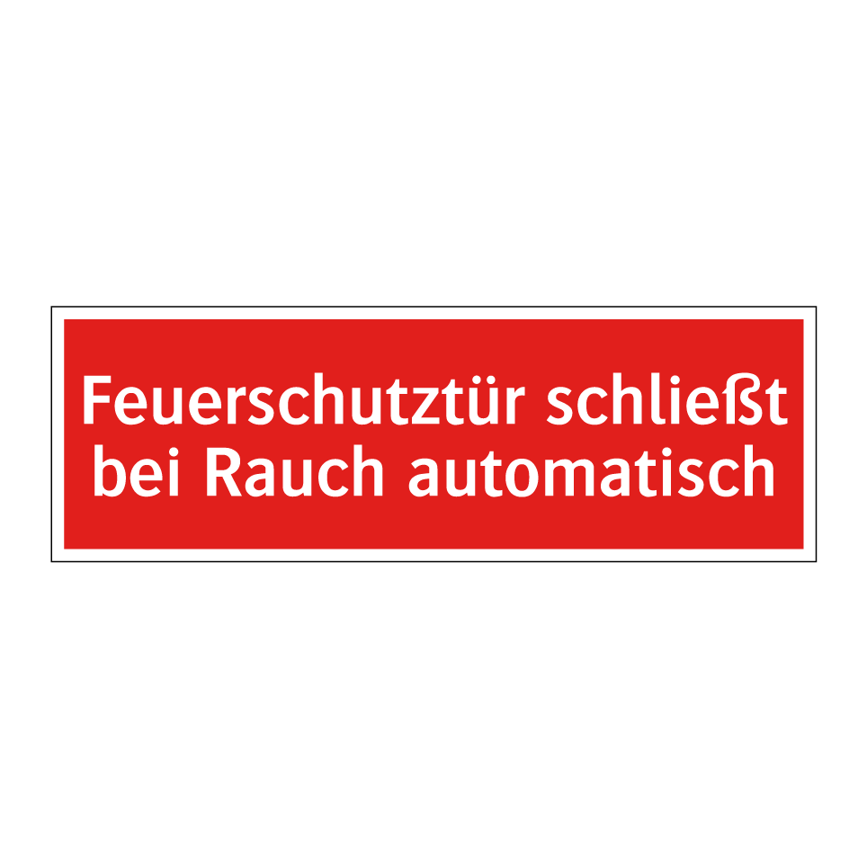 Feuerschutztür schließt bei Rauch automatisch