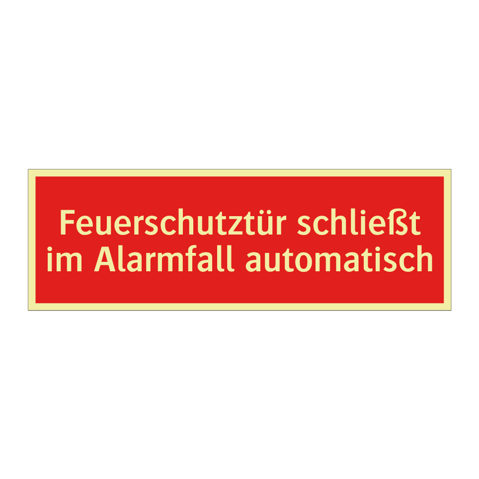 Feuerschutztür schließt im Alarmfall automatisch