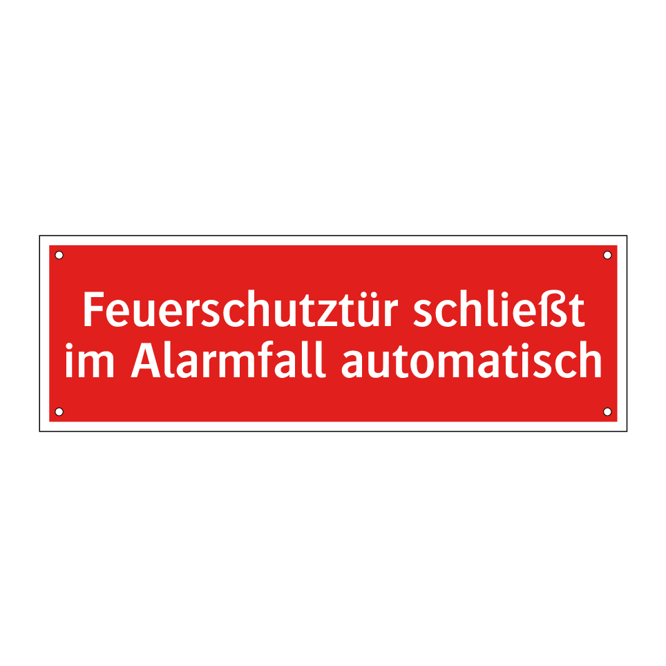 Feuerschutztür schließt im Alarmfall automatisch