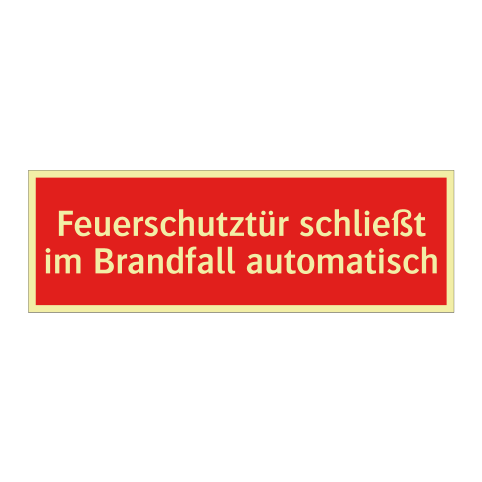 Feuerschutztür schließt im Brandfall automatisch