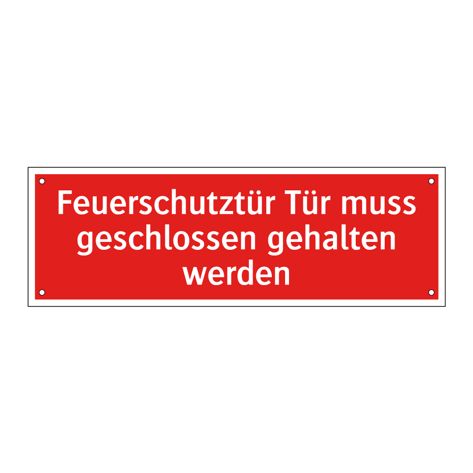 Feuerschutztür Tür muss geschlossen gehalten werden