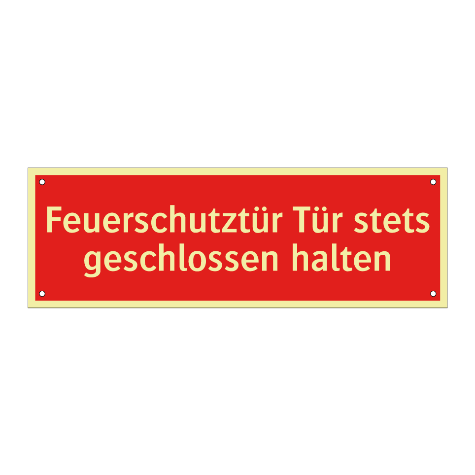 Feuerschutztür Tür stets geschlossen halten