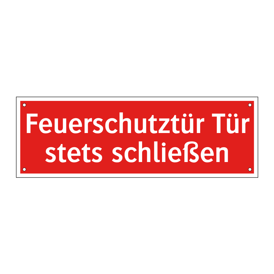 Feuerschutztür Tür stets schließen