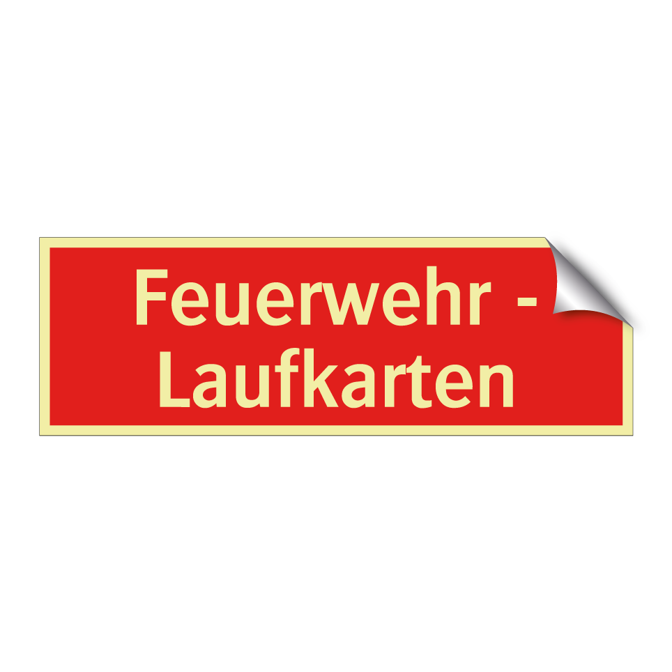Feuerwehr - Laufkarten