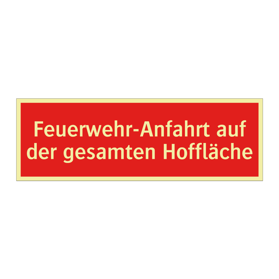 Feuerwehr-Anfahrt auf der gesamten Hoffläche
