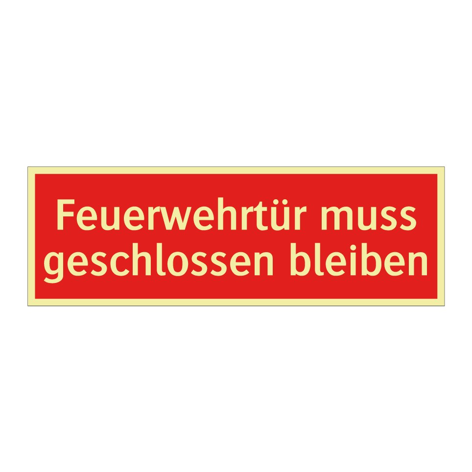 Feuerwehrtür muss geschlossen bleiben