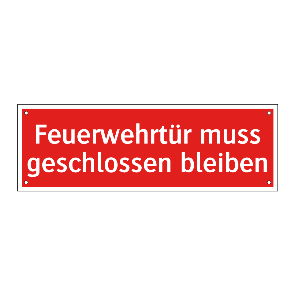 Feuerwehrtür muss geschlossen bleiben