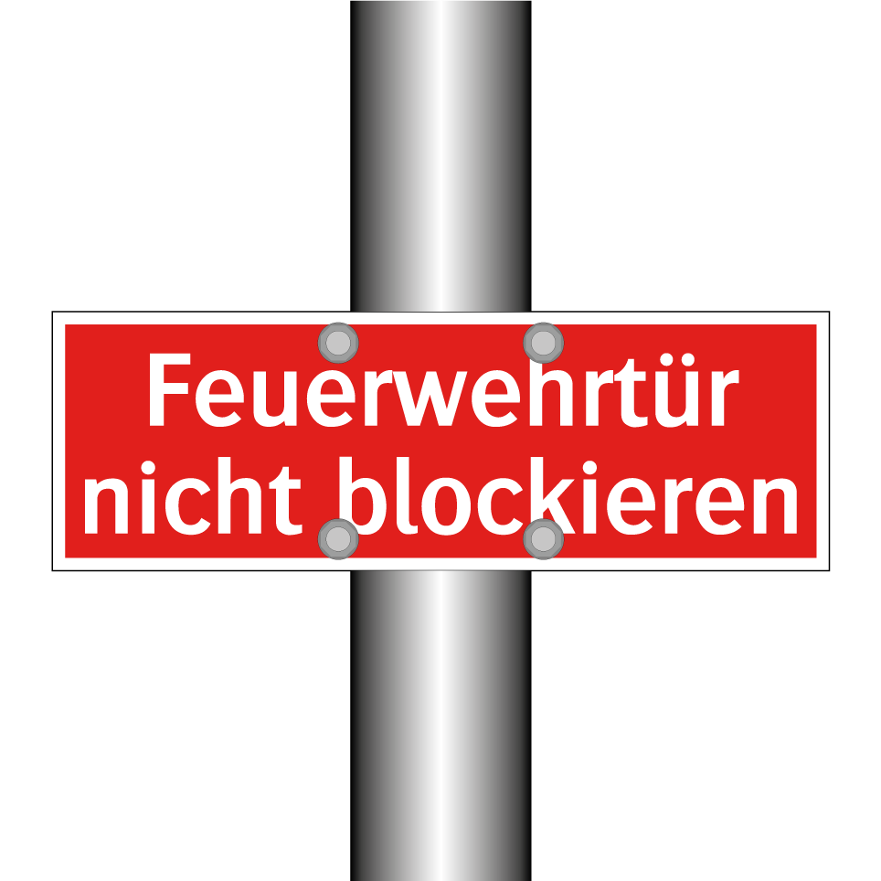 Feuerwehrtür nicht blockieren