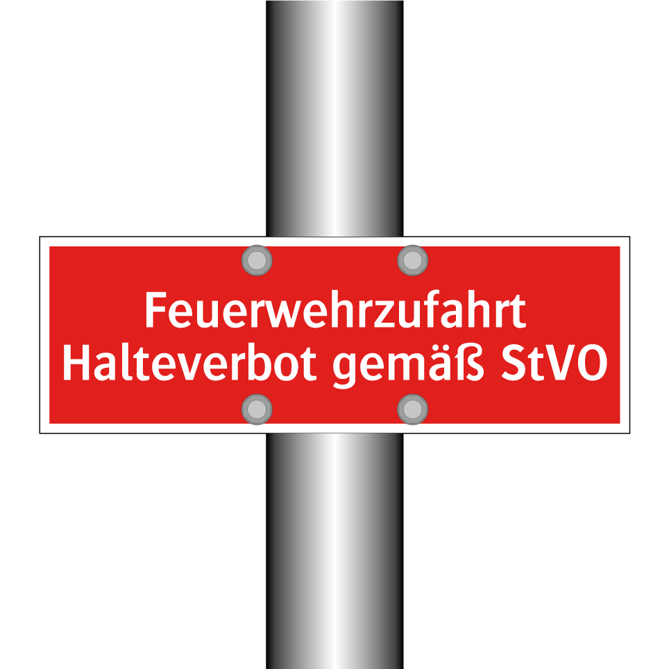 Feuerwehrzufahrt Halteverbot gemäß StVO