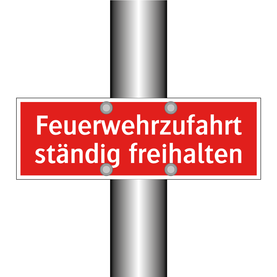 Feuerwehrzufahrt ständig freihalten