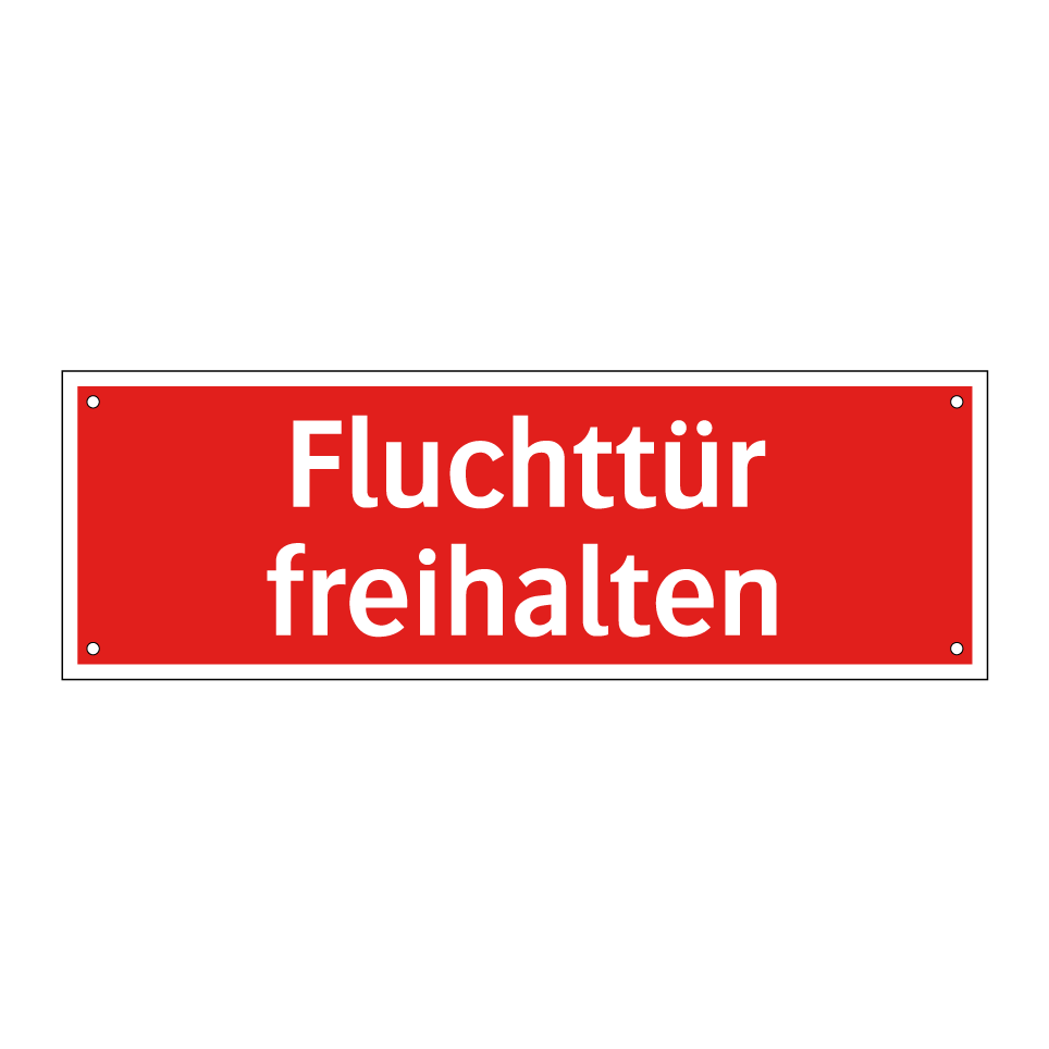 Fluchttür freihalten