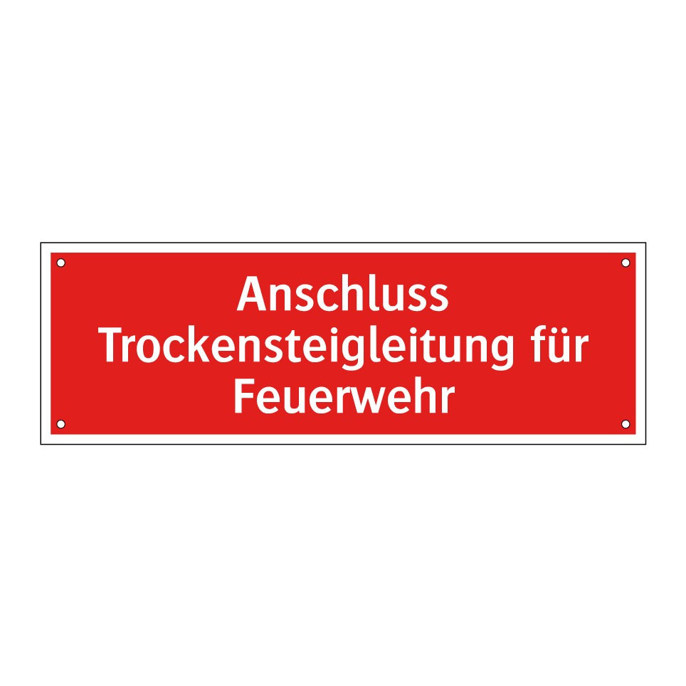 Anschluss Trockensteigleitung für Feuerwehr